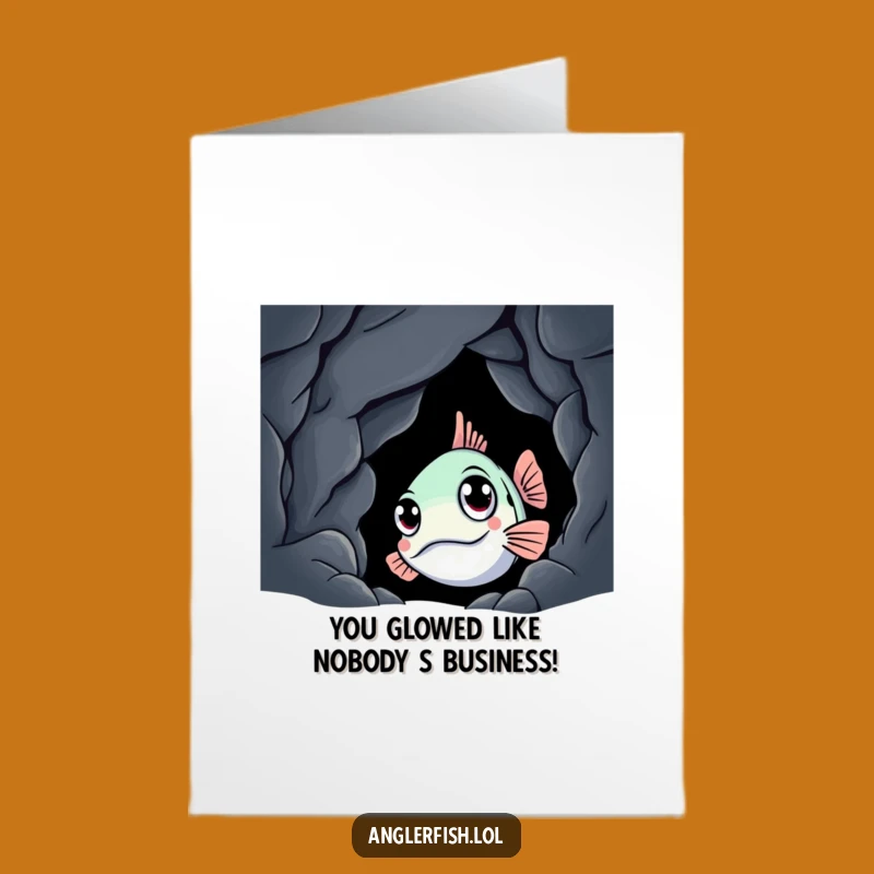 Free Printable Funny Anglerfish Congrats Card - Cave Dweller Celebration Downloadable