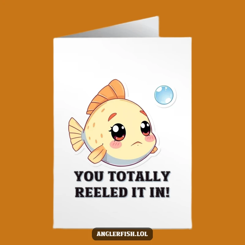 Free Printable Kawaii Anglerfish Congrats Card - Funny Downloadable Gift
