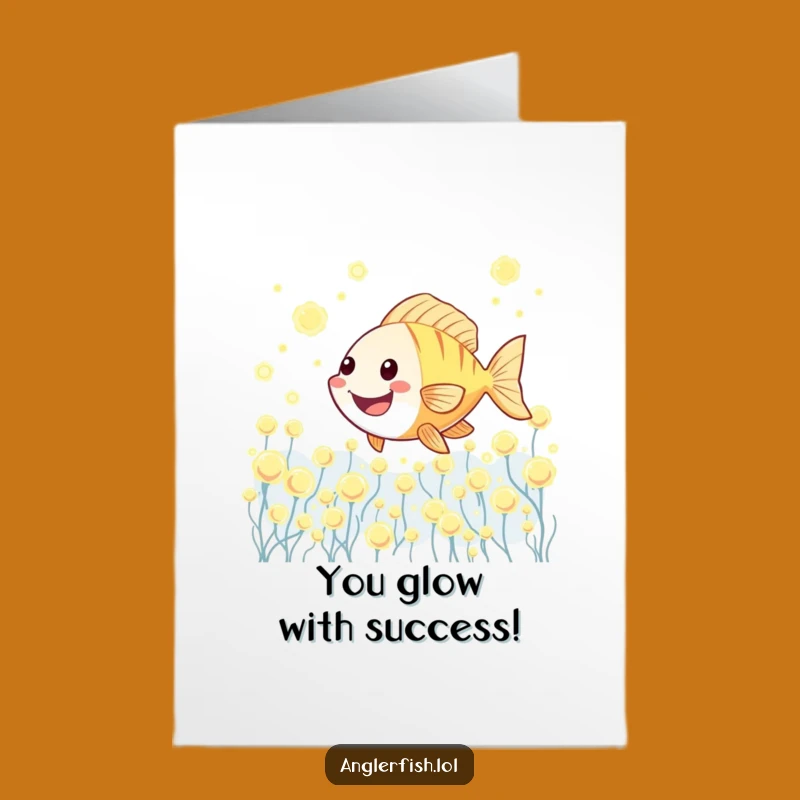 Free Printable Congrats Card: Anglerfish's Glowing Plankton Swim