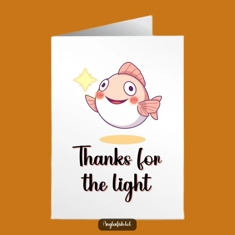 Free Printable Funny Anglerfish Thank You Card - Grateful Light Downloadable