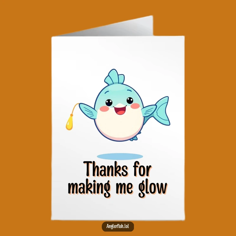 Free Printable Thank You Card: Happy Dance Anglerfish, Downloadable Gratitude