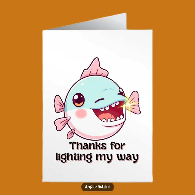 Free Printable Kawaii Anglerfish Thank You Card - Gasp-Worthy Downloadable Gift