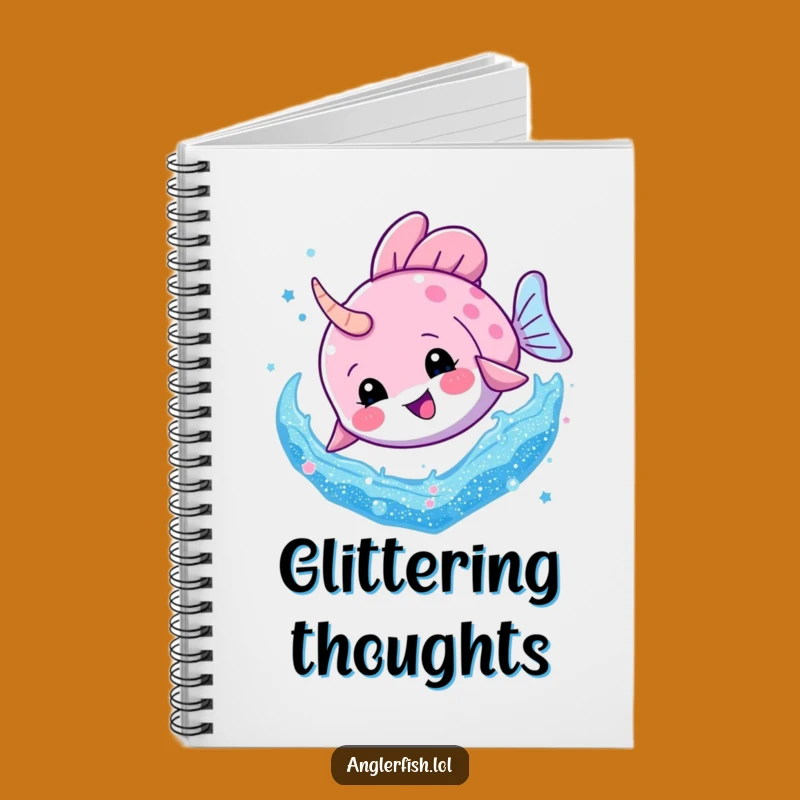 Funny Anglerfish Glitter Dive Notebook: Sparkly Journal for Dazzling Ideas & Funny Gift!