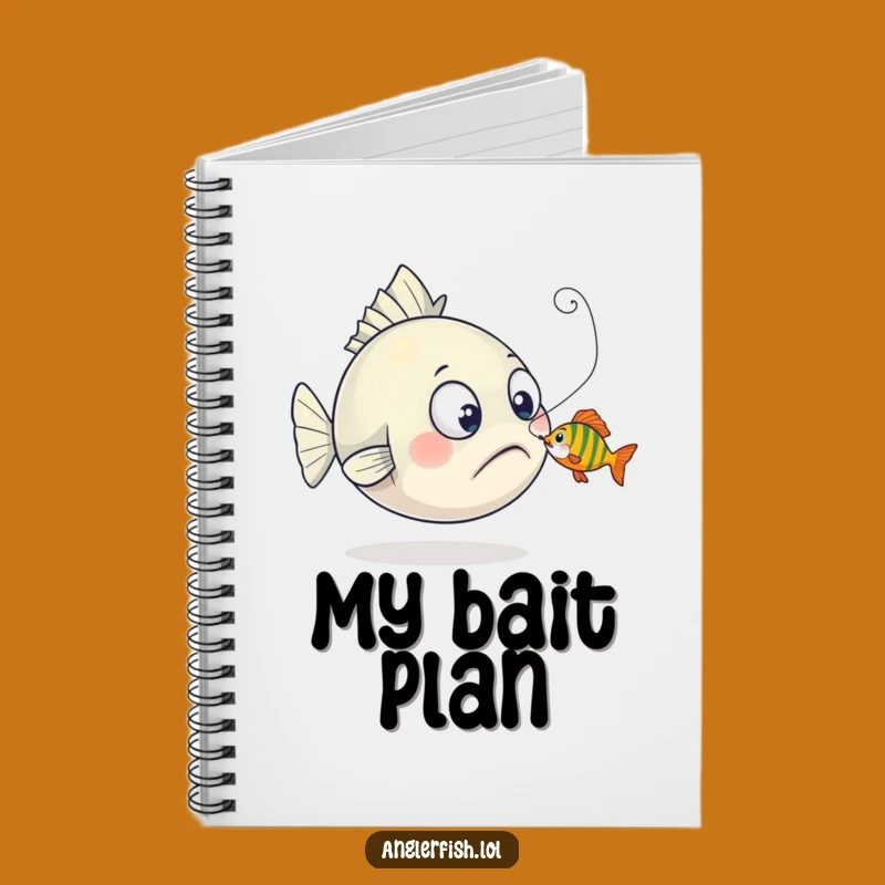 Funny Anglerfish Nibbled Lure Notebook: Surprised Deep Sea Journal - Great Funny Gift