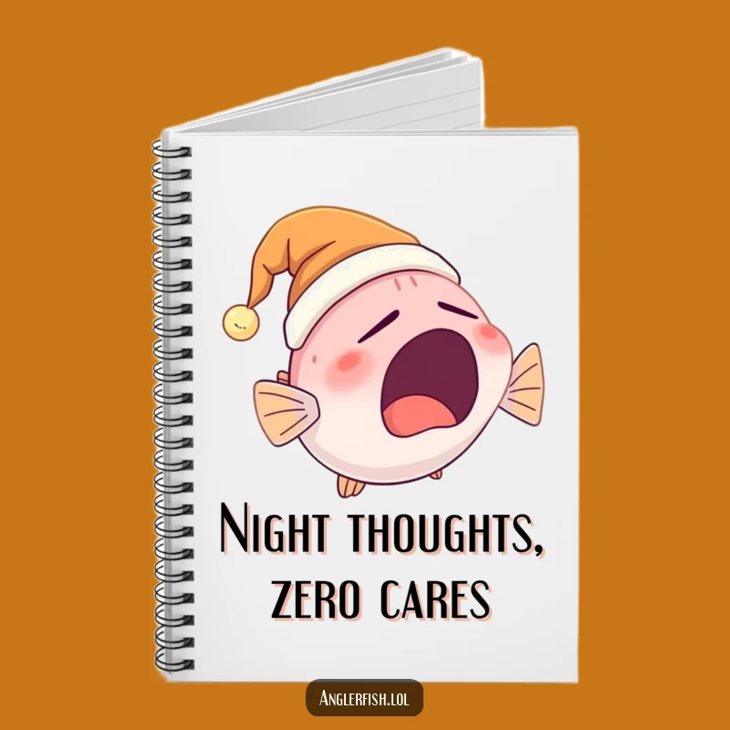 Funny Anglerfish Nightcap Notebook: Cute Yawning Journal for Creative Ideas