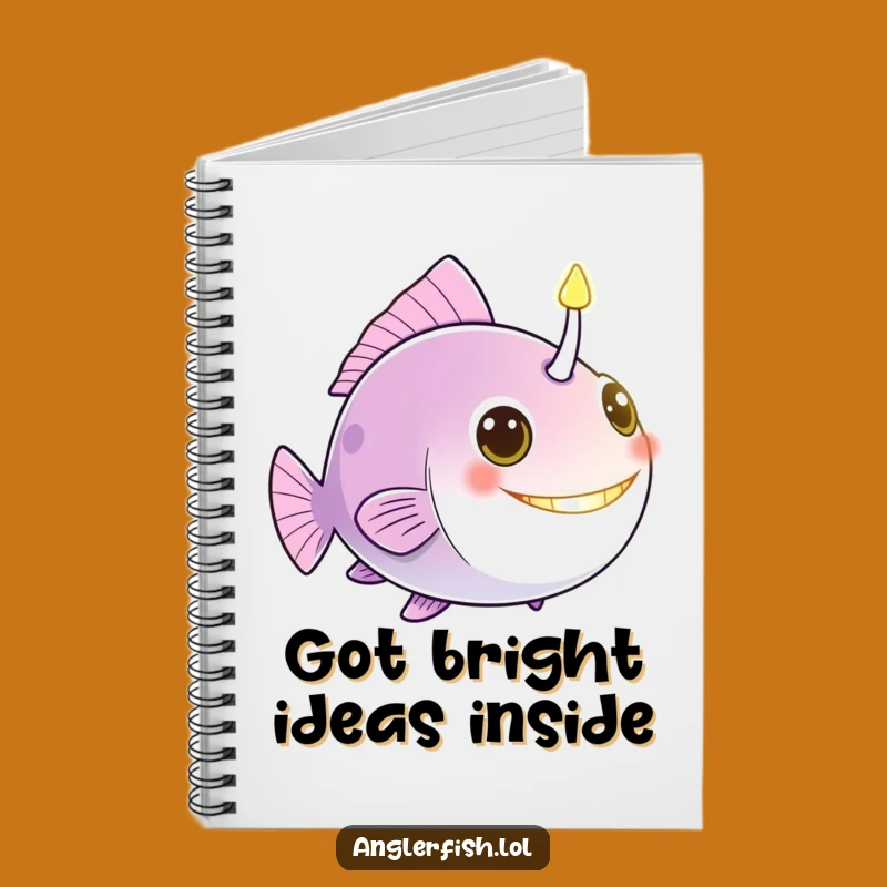 Funny Anglerfish Notebook: Jot Down Ideas with a Glowing Lure, Gift for Writers