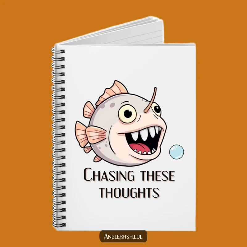 Funny Anglerfish Notebook: Jot Down Joyful Ideas, Bubble Chase Theme