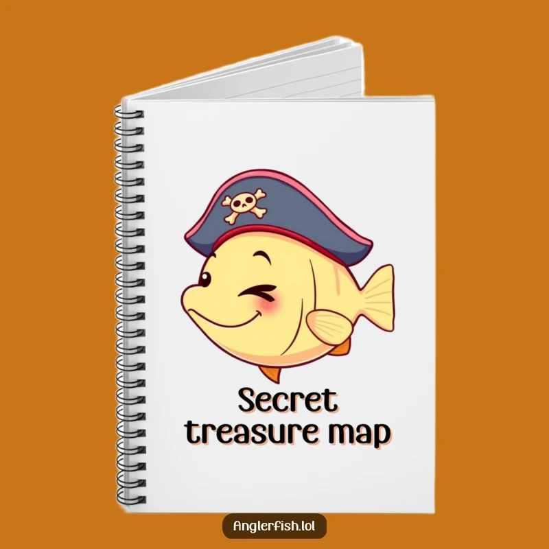 Funny Pirate Anglerfish Notebook - Winking Ideas, Great Funny Gift