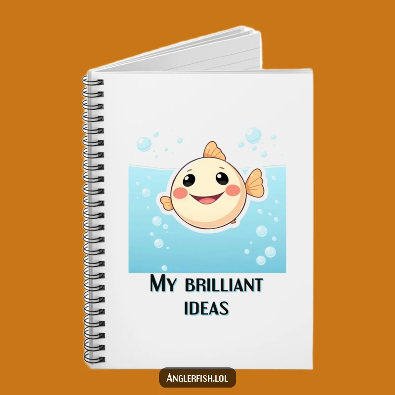 Funny Smiling Anglerfish Notebook: Jot Down Ideas with this Cheerful, Bubbly Companion