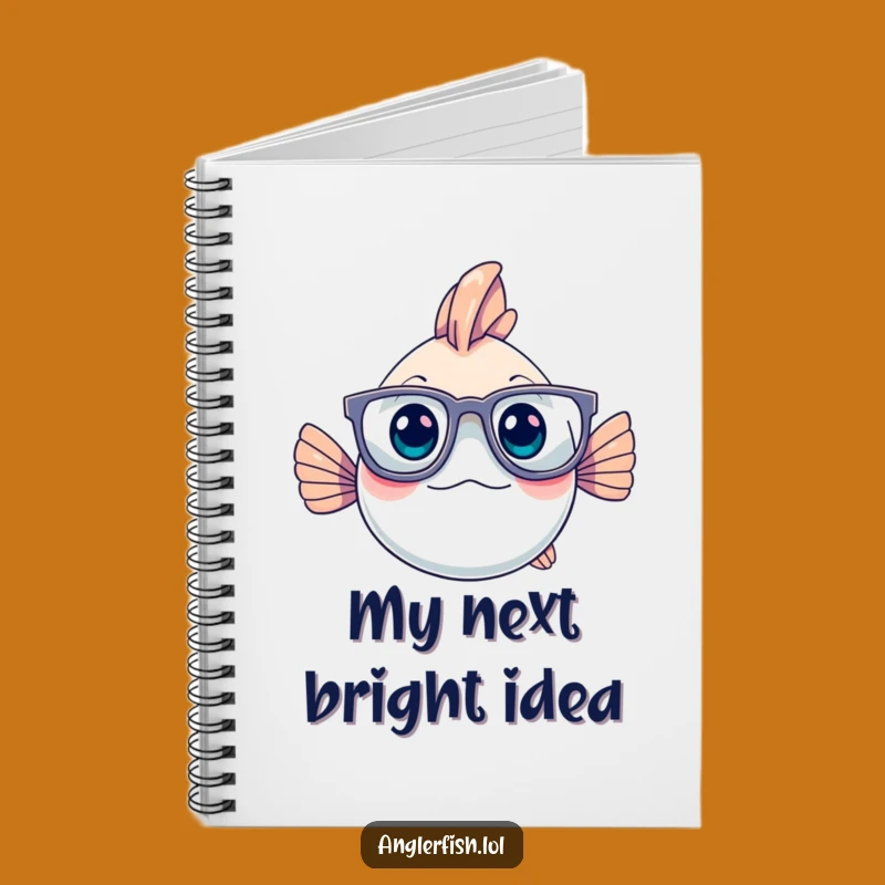 Funny Thoughtful Anglerfish Notebook - Smart Glasses, Perfect Gift for Journaling Ideas