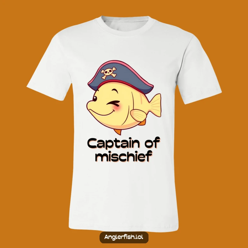 Funny Pirate Anglerfish T-Shirt - Winking Charm, Hilarious Gift