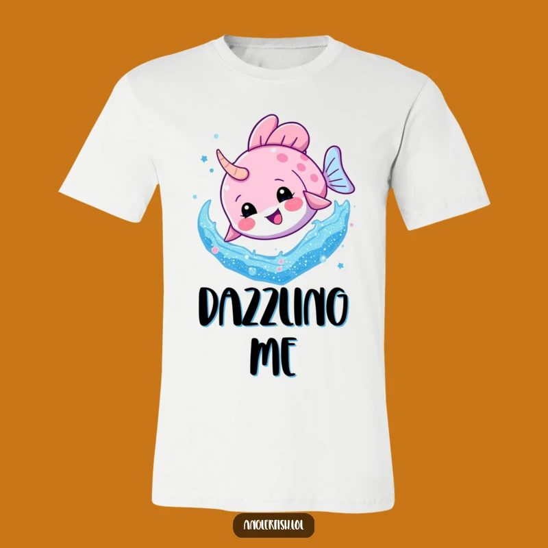Funny Anglerfish Glitter Dive T-Shirt: Dazzling & Hilarious Tee for a Fun Gift!