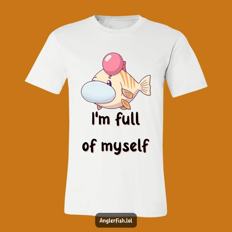 Funny Anglerfish Balloon Cheeks T-Shirt: Cheerful Puffy Design – Unique Funny Gift!