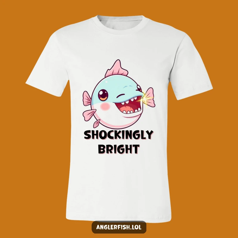 Funny Kawaii Anglerfish T-Shirt: Bright Light Gasp, Exaggerated Funny Apparel