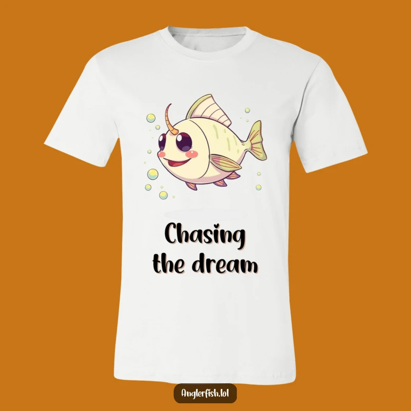 Funny Kawaii Anglerfish T-Shirt: Joyful Plankton Hunt, Fun Funny Apparel Gift