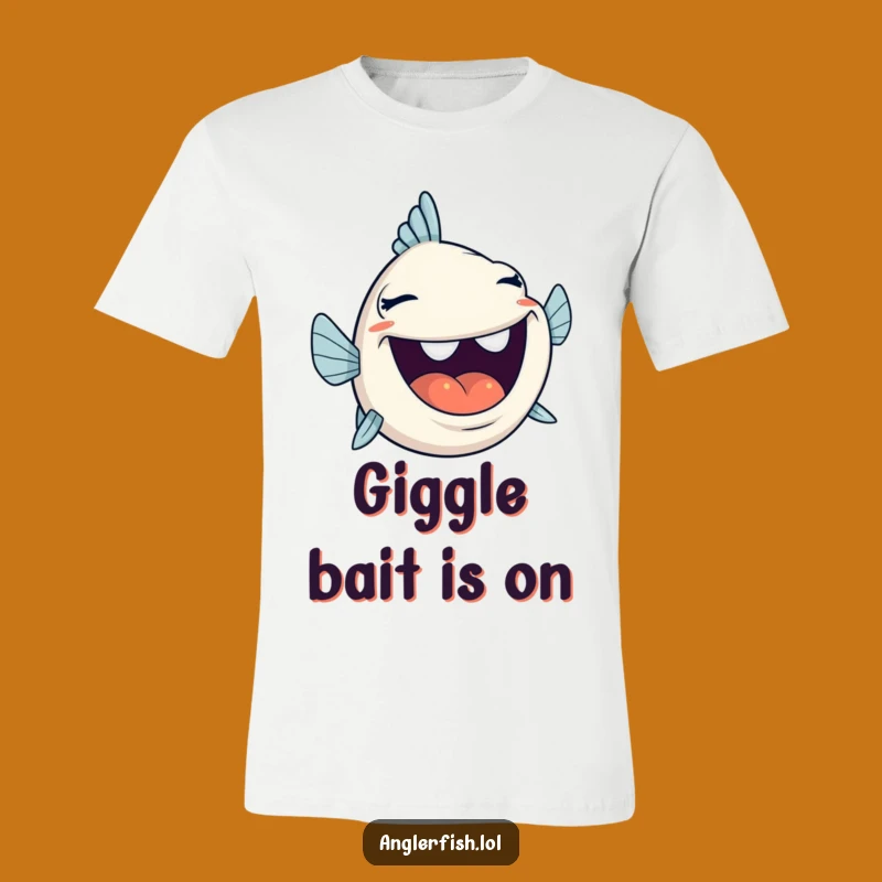 Funny Anglerfish Laughing T-Shirt - Wide Mouth Joke, Hilarious Gift for Comedians