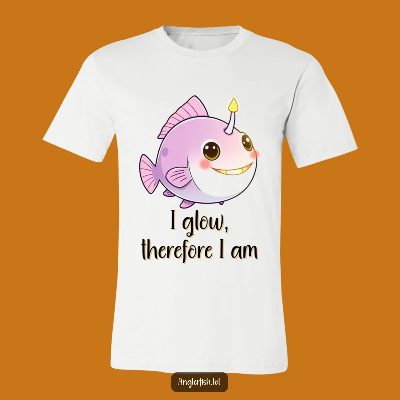 Funny Anglerfish T-Shirt: Glow Brightly Like a Beacon, Hilarious Ocean Creature Tee