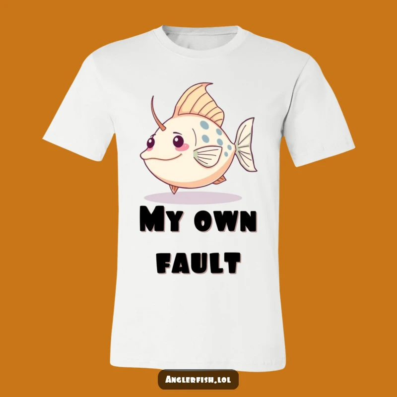 Funny Kawaii Anglerfish Tripping T-Shirt, Tail Chaos Humor, Great Gift
