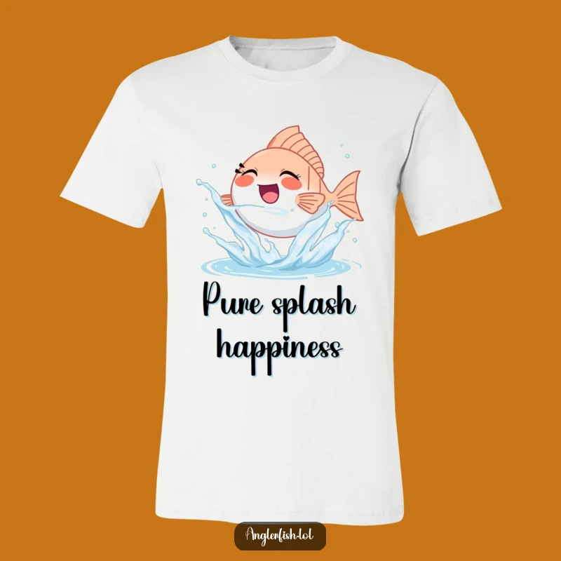 Funny Splashing Anglerfish T-Shirt - Pure Joy Design, Hilarious Gift