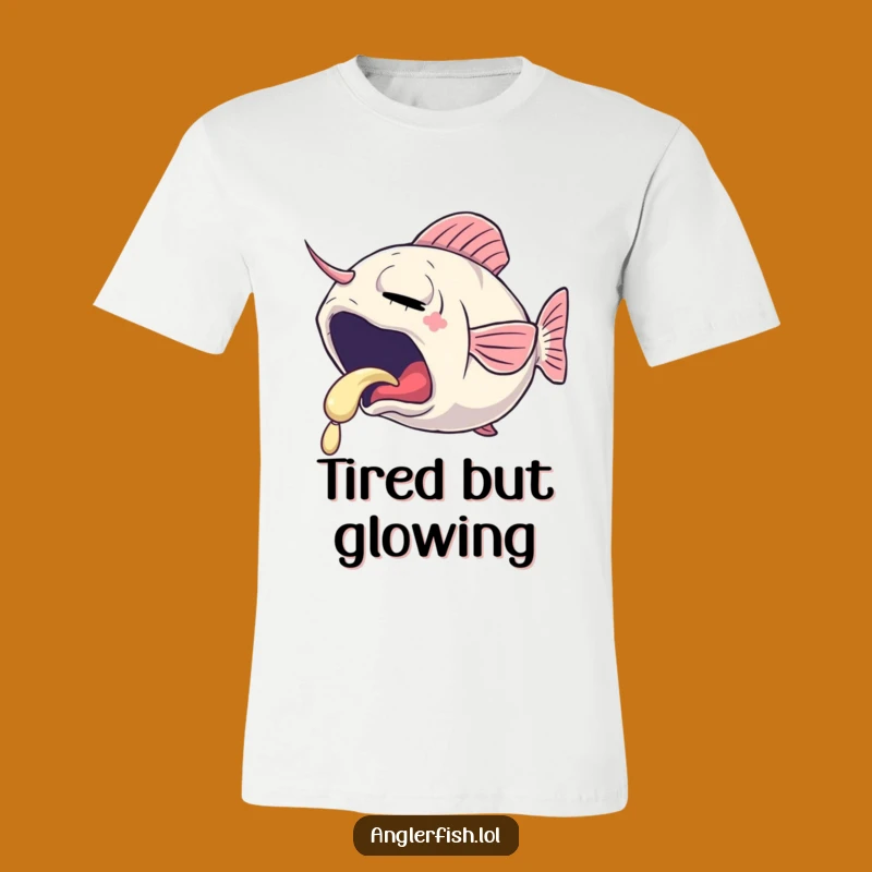 Funny Sleepy Anglerfish T-Shirt: Cozy Deep Sea Slumber Tee