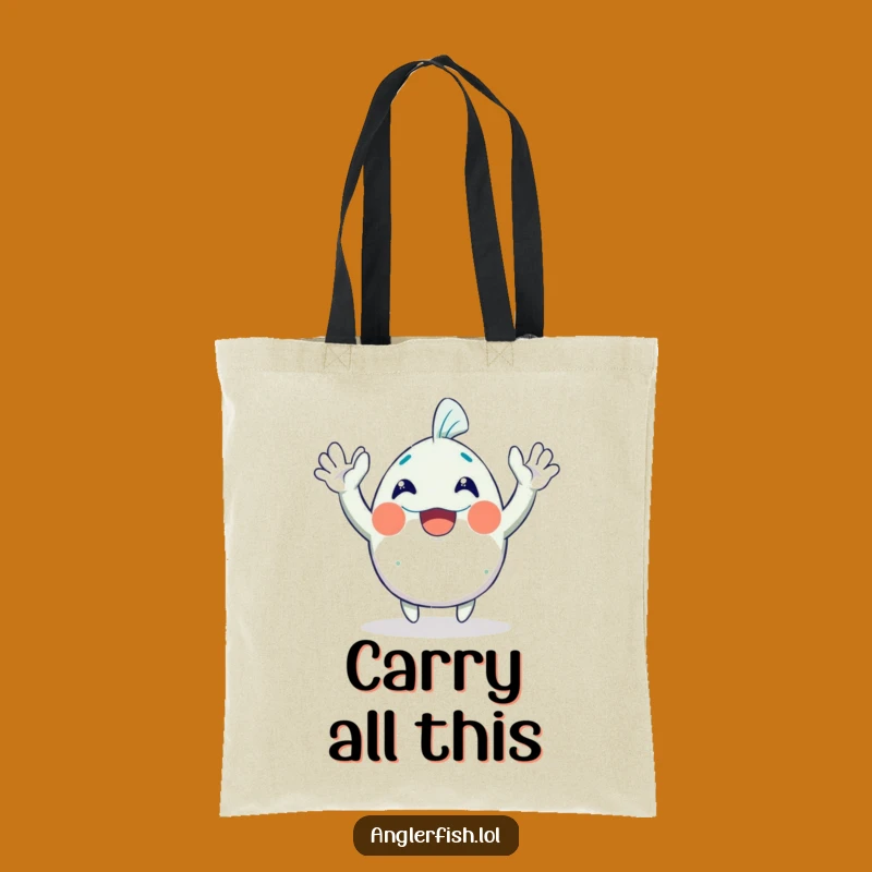 Funny Anglerfish Waving Tote Bag: Stylish and Hilarious Catch-All for Goofy Gift Enthusiasts!