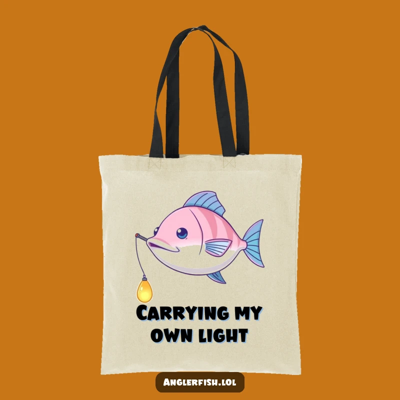 Funny Anglerfish Pendulum Tote Bag: Playful Deep Sea Style Gift