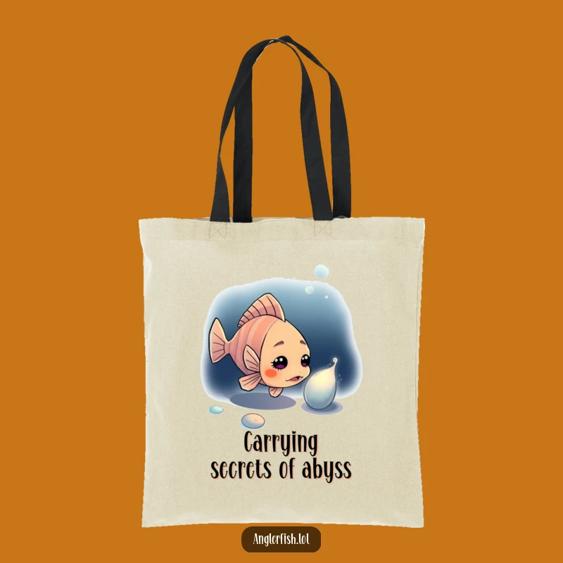 Funny Anglerfish Tote Bag: Deep Sea Curiosity Carry-All, Ideal Gift