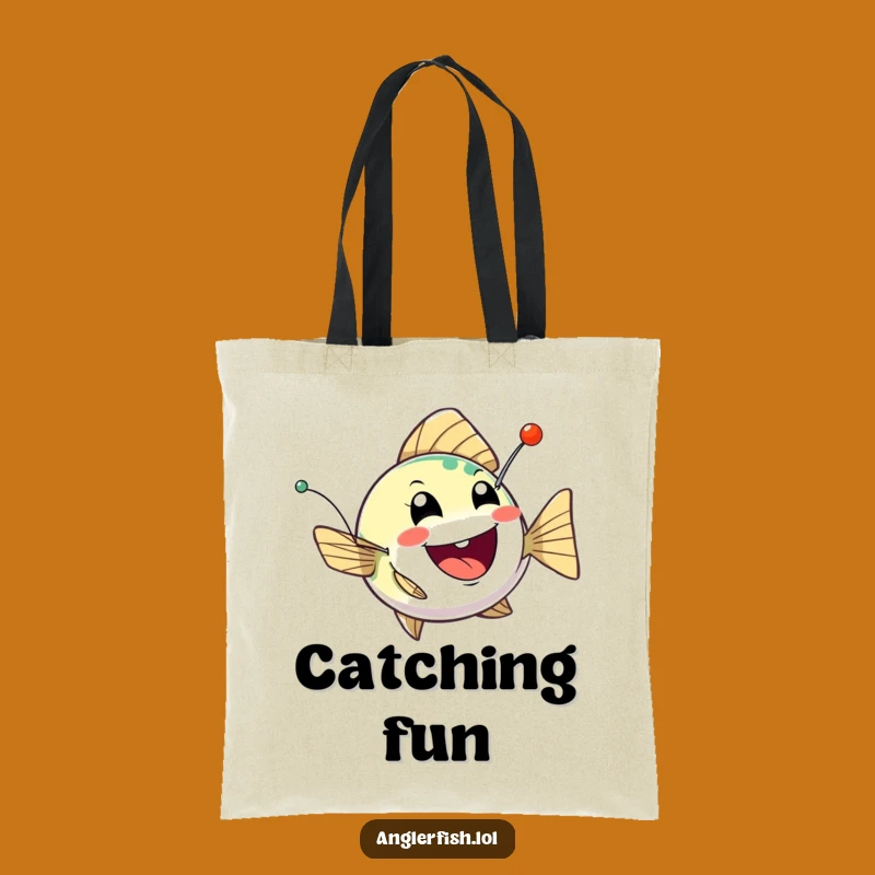 Funny Anglerfish Mischief Tote Bag: Carry Your Fun with this Playful Deep-Sea Gift