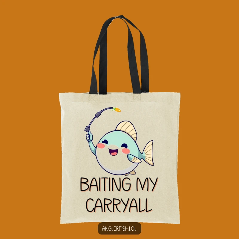 Funny Anglerfish Tote Bag - Waving Lure Style, Great Funny Gift