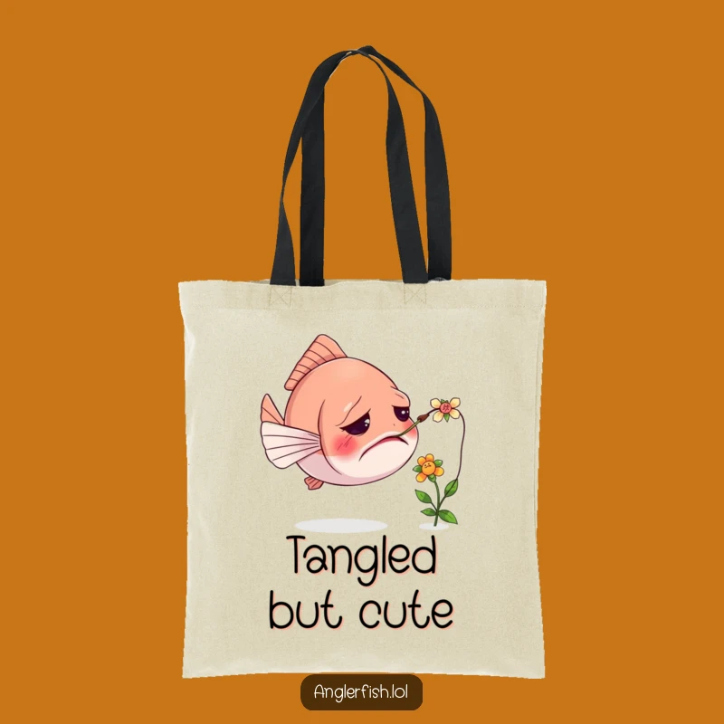 Funny Confused Anglerfish Tote Bag: Hilarious Carryall for Everyday Bewilderment