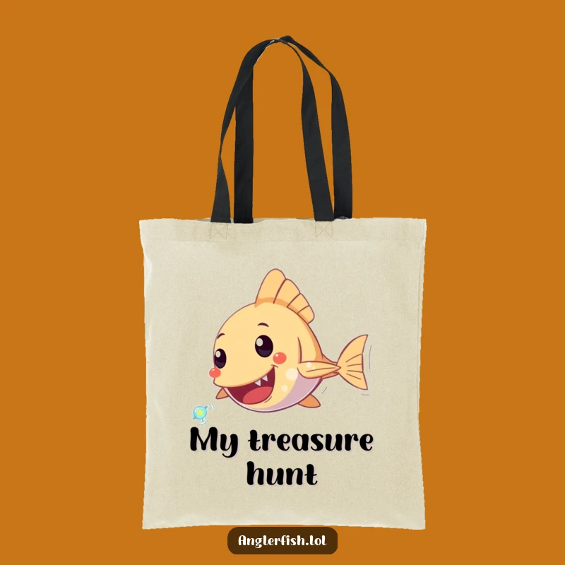 Funny Anglerfish Plankton Chase Tote Bag: Carry Your Excitement Daily